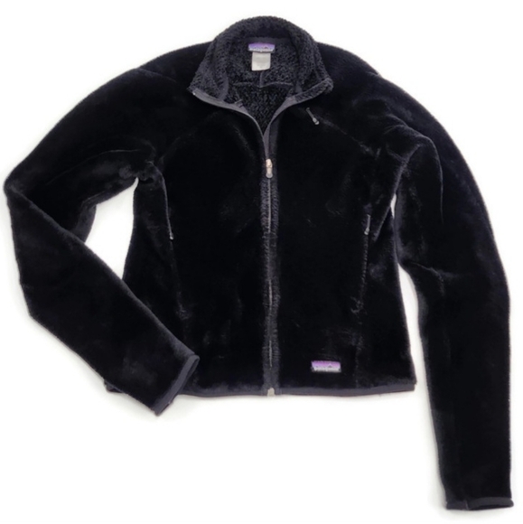 Patagonia Jackets & Blazers - Patagonia Black Regulator Polartech Deep Fluffy Pile Full-Zip Fleece Jacket